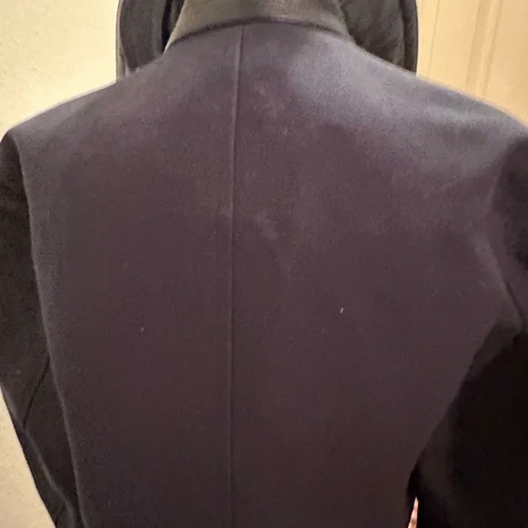 Burberry Blue Double Breasted Peacoat with Wide Lapel - Picture 6 of 11